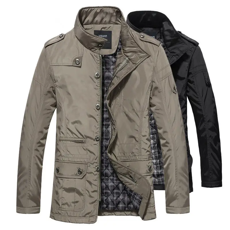 

men's jacket and coat casual windproof quality jacket men's long trench coat coat clothing drop shipping