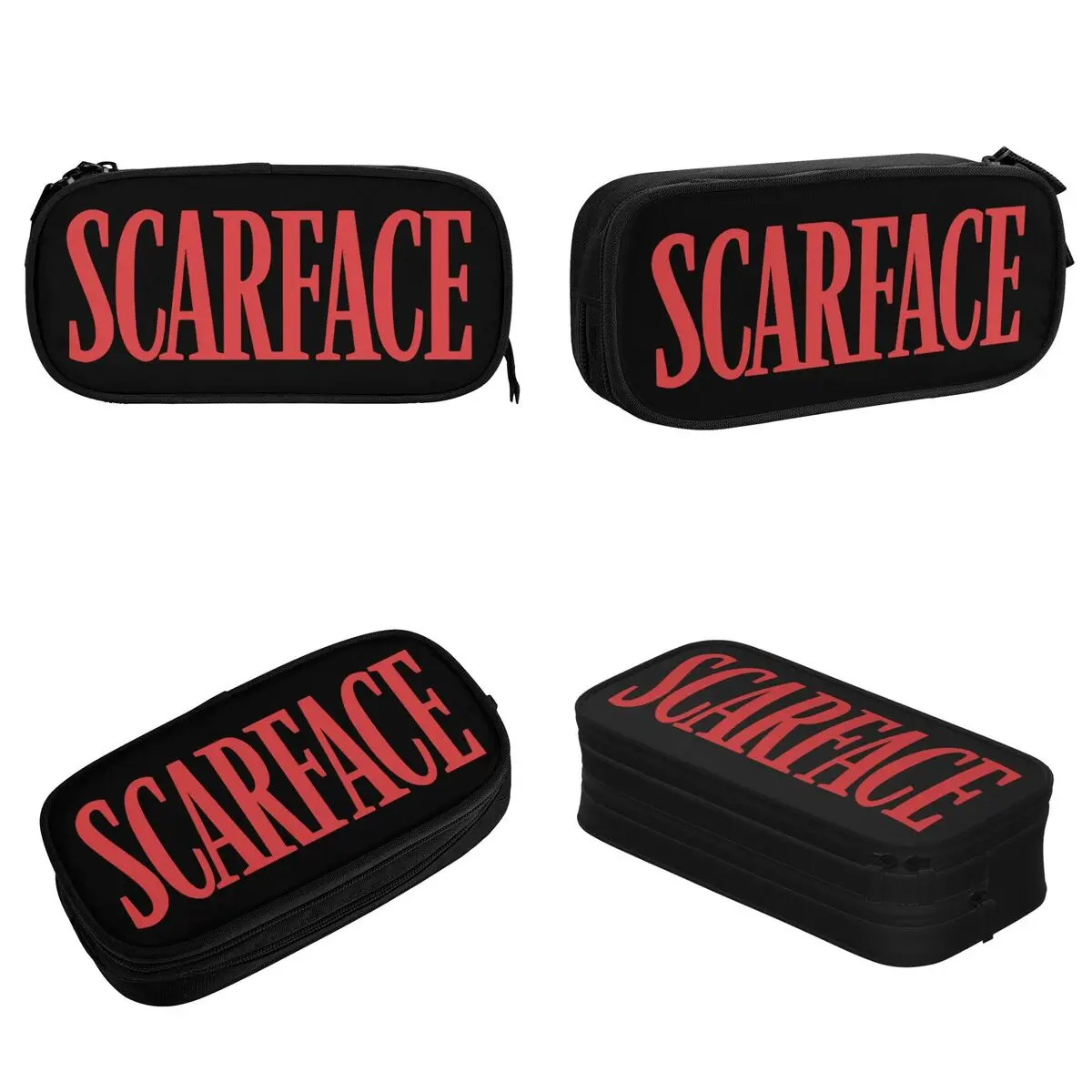 Fashion Scarface Logo Pencil Case Pencil Box Pen Box for Student Large Storage Bag Students School Zipper Stationery