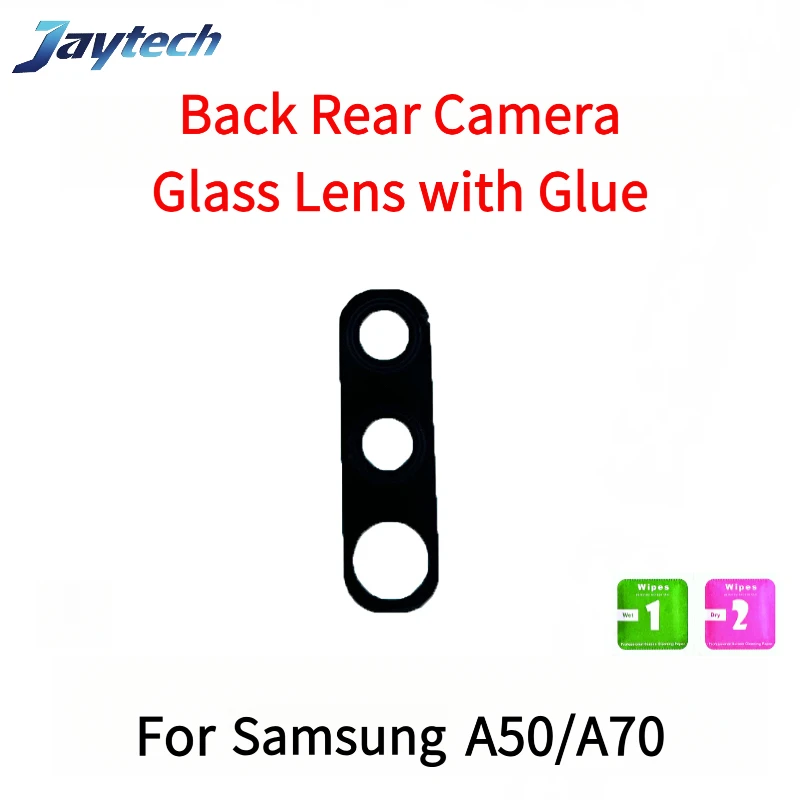 กระจกกล้อง 10 ชิ้น สำหรับ Samsung A42 A51 A52S A54 A70 A72 A75S A80 M01 A01 M31 M32 กระจกเลนส์กล้องหลัง พร้อมกาว