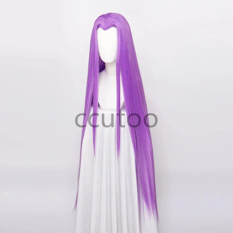 Zizi 2025 ccutoo 120cm pelo sintético Fate Stay Night Rider Servant Medusa pelucas de Cosplay punta de belleza larga + gorro de peluca