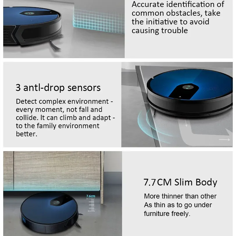 High quality robot vacuum cleaner mopping cleaning Alexa Google wifi wet and dry house cleaning robotic vaccum cleaner