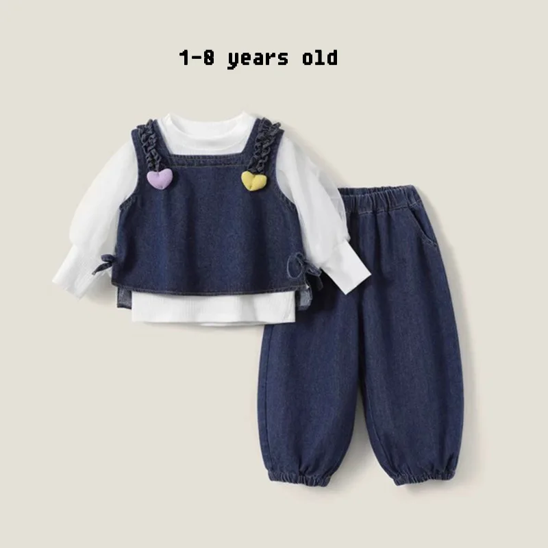 

Girls Early Spring Suit2025New Fashionable Western Style Early Autumn Wear Matching Baby Girl Spring Spring Clothes Children's A