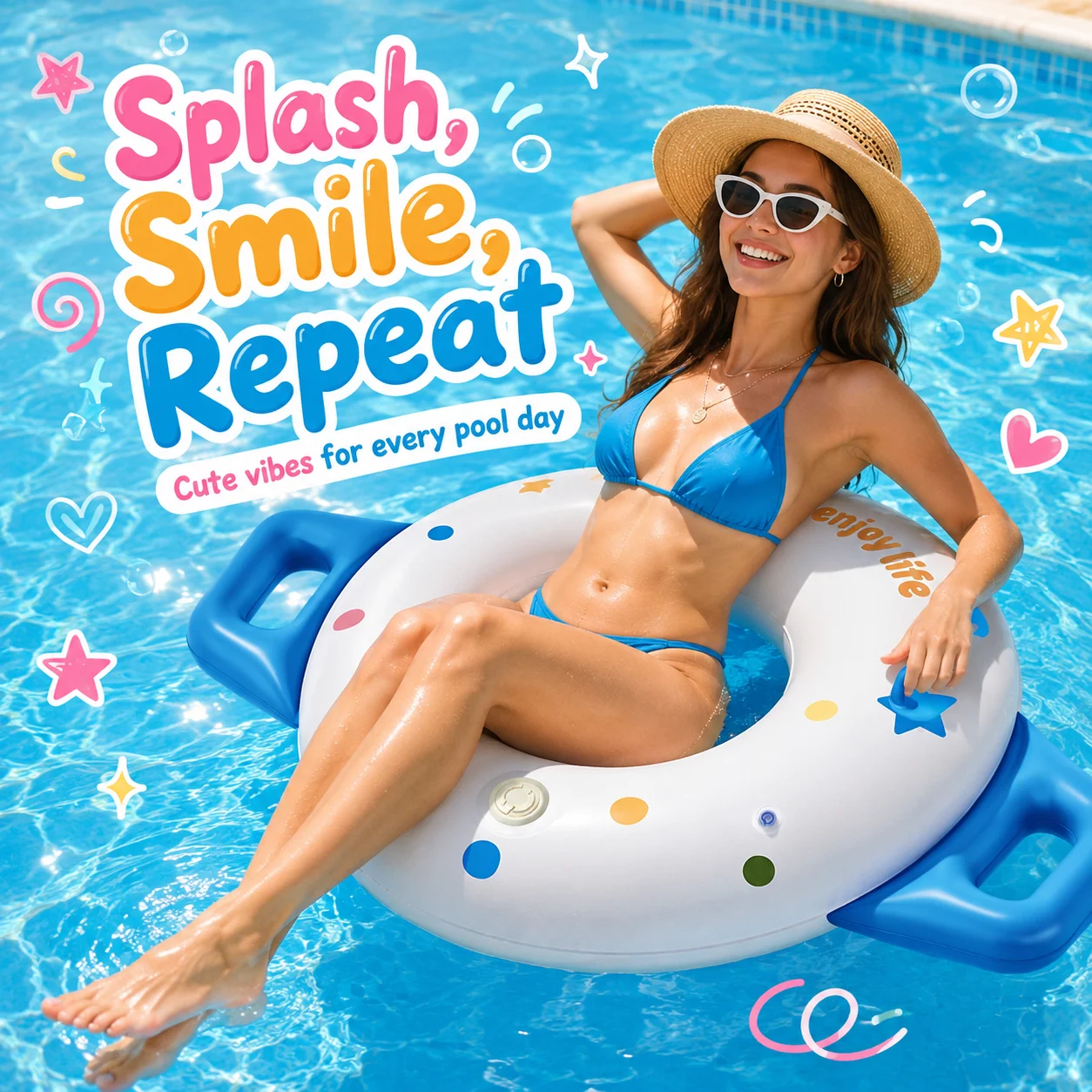 1PC Inflatable Pool Float, Adult Water Hammock Lounger Mesh Seat, Floating Water Sofa Pool Chair Beach Raft