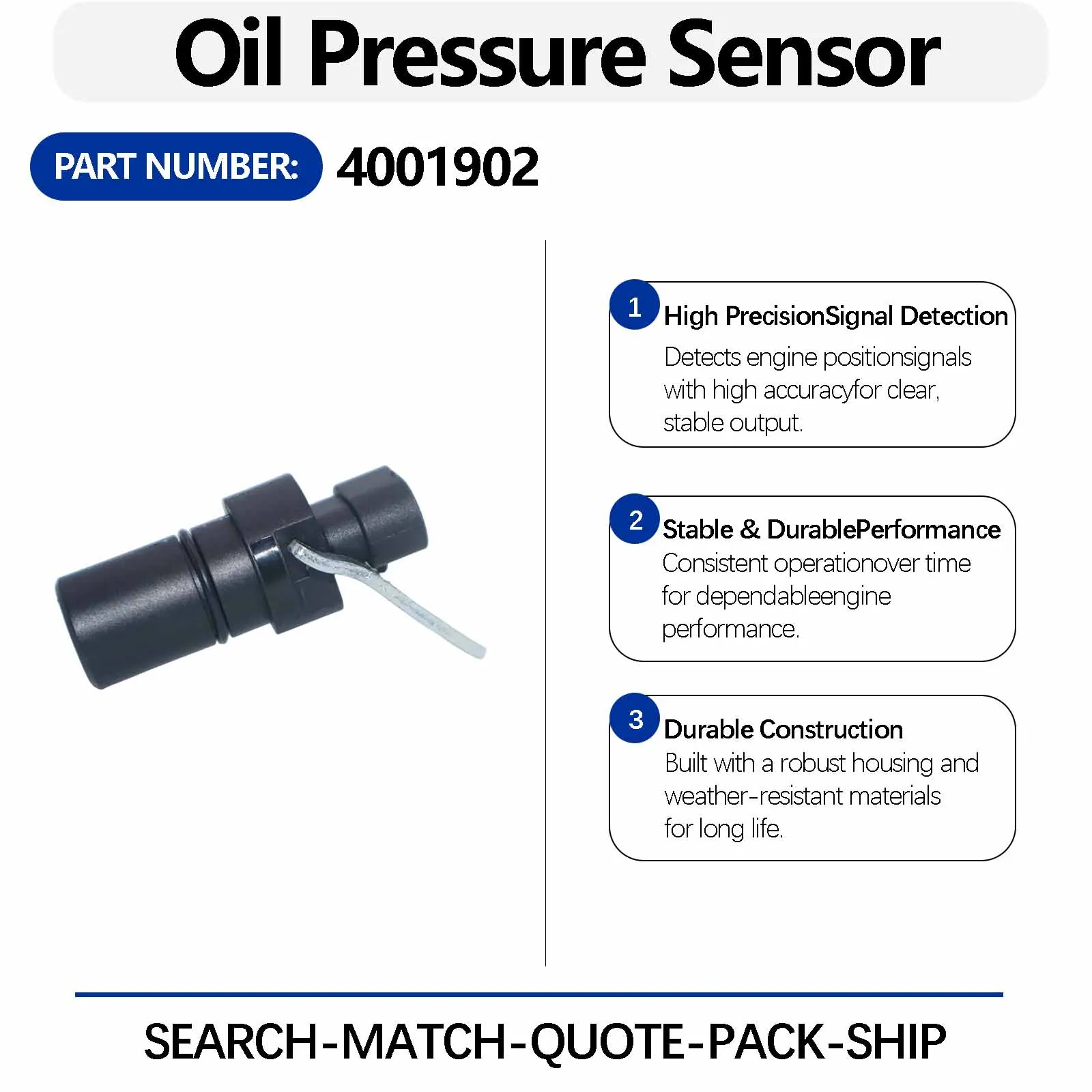 Crank Crankshaft Position Sensor 4001902 For Hyundai R800LC-7A R290-7 D9R Excavator