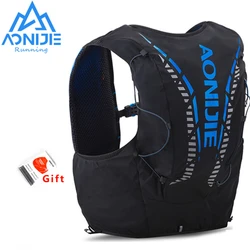 AONIJIE C962 12L Hydration กระเป๋าเป้สะพายหลังขั้นสูง Skin Pack กระเป๋าเสื้อกั๊กน้ํากระเพาะปัสสาวะขวด Professional Running Bag สีดํา