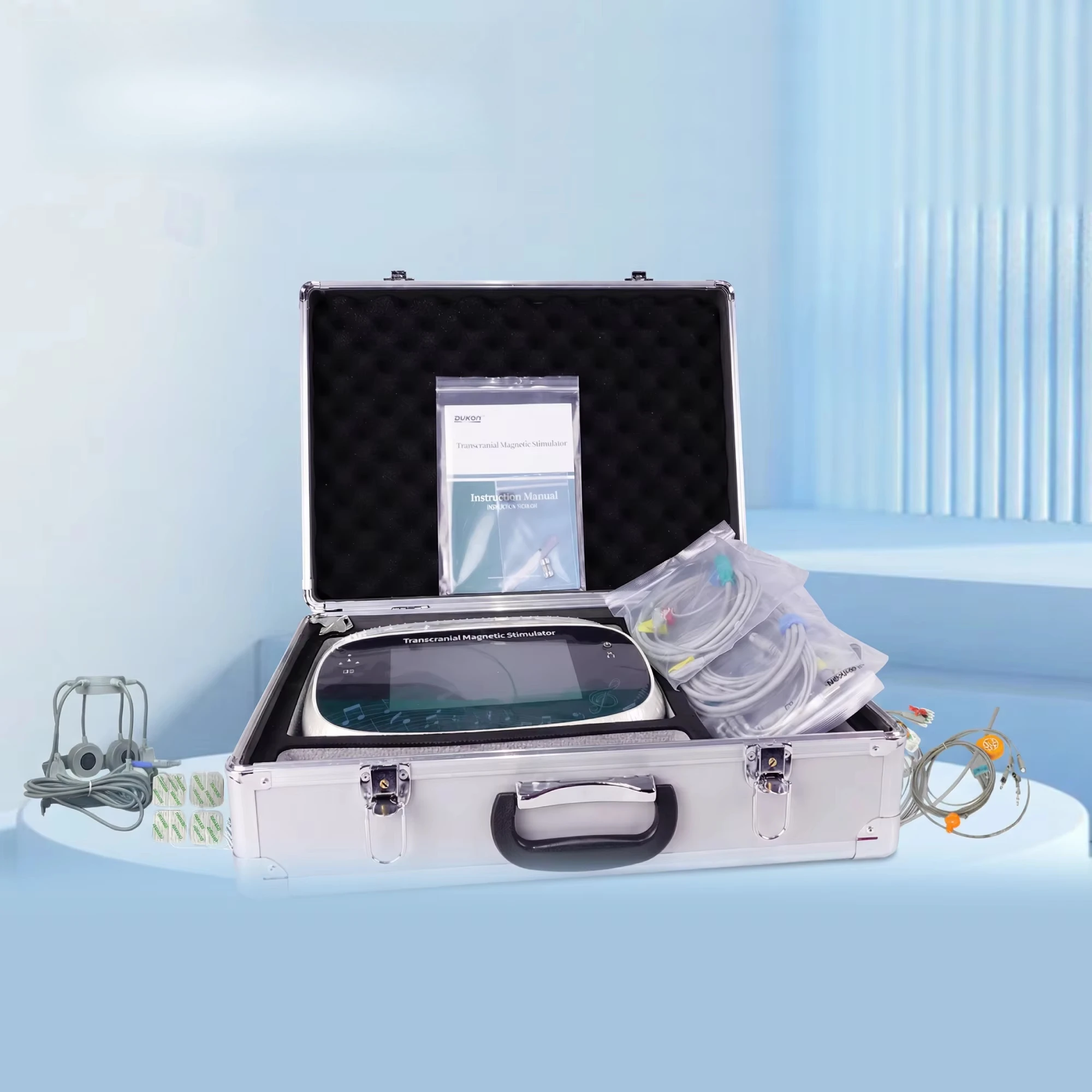 

Innovative Home rTMS Neuromodulation System with EEG Analysis and Peripheral Muscle Stimulation