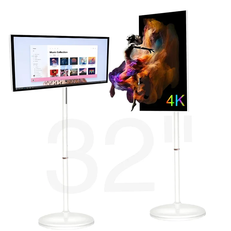 Portable 32inch Touch Screen Tv Android OS Smart TV LCD Touch Monitor LED Backlight White 13MP Magsafe Camera 10000/20000mah