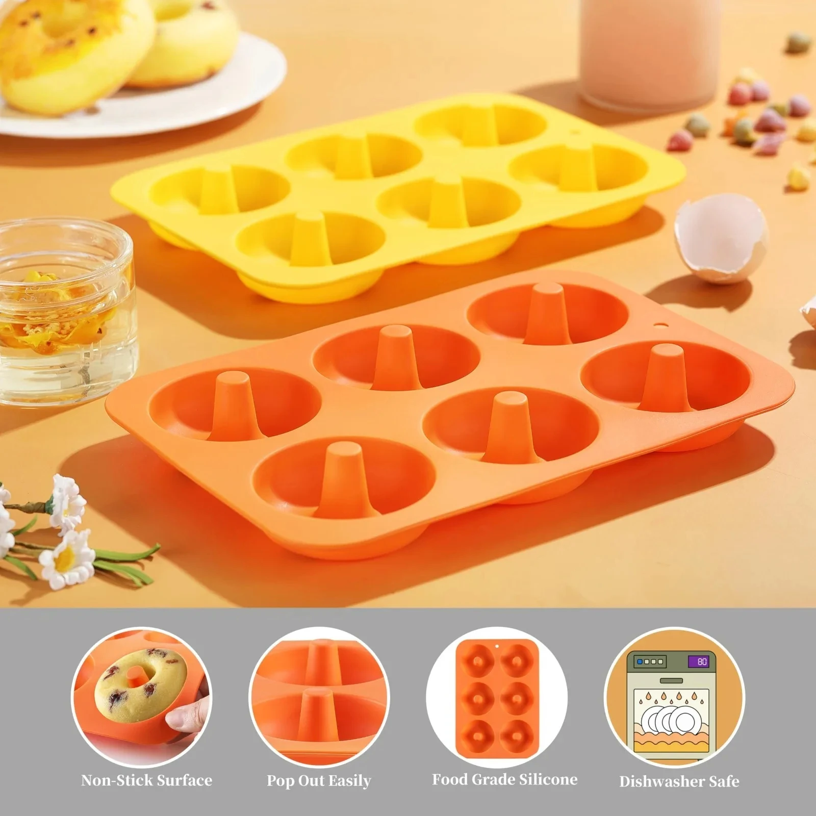 Silicone Mini Donut Pan 6-Cavi - Donut Mold Silicone recension och pris