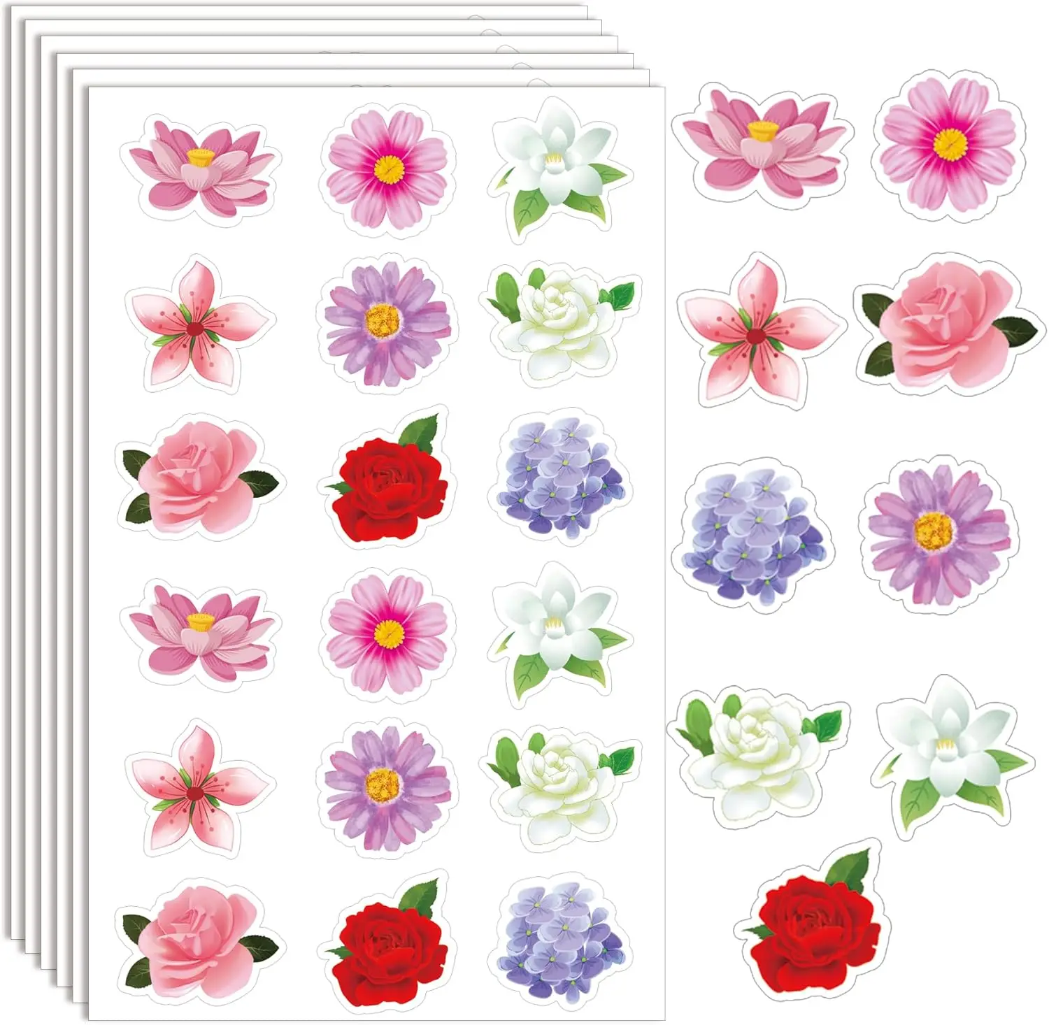 900-adesivos-de-flores-em-aquarela-a-prova-d'Agua-tema-floral-de-primavera-verao-adesivos-botanicos-para-diario-adesivos-de-recompensa-para-scrapbook