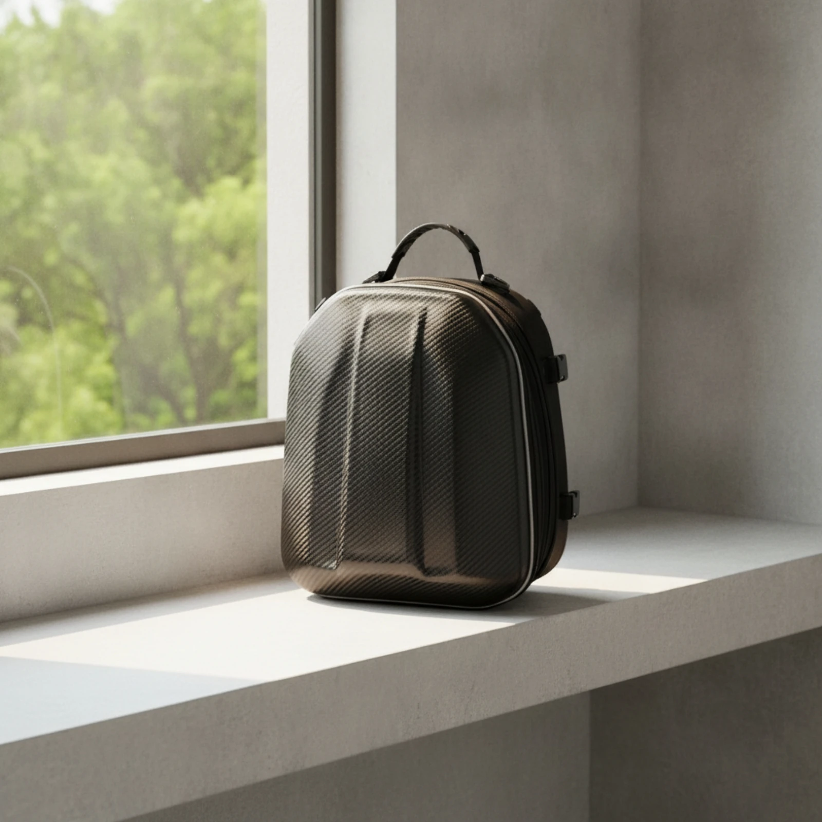 Motorcycle Tail Bag with Rain Cover Carbon-Fiber-Style Motorcycle Tail Bag Waterproof Long-Lasting for Commuters 5