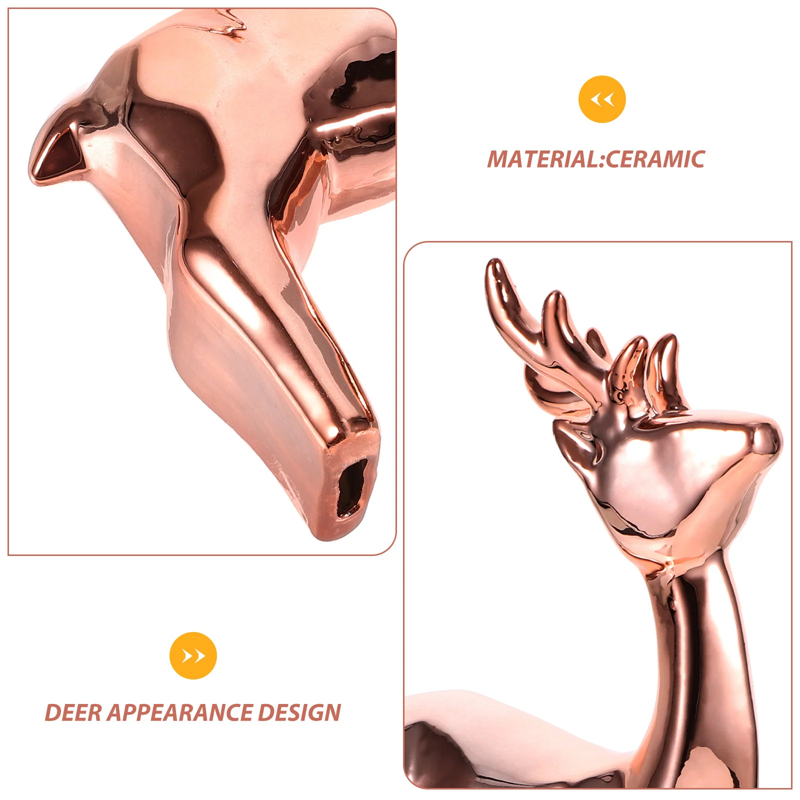 

Animal Wall Decor Christmas Deer Sculpture Reindeer Indoor Figurines Home Decoration