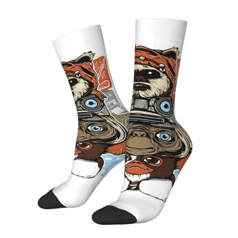 Custom 80s Horror Christmas Movie Lcon Dress Socks Men's Women's Warm Fashion Gremlins Gizmo Monster Gremlin Film Crew Socks