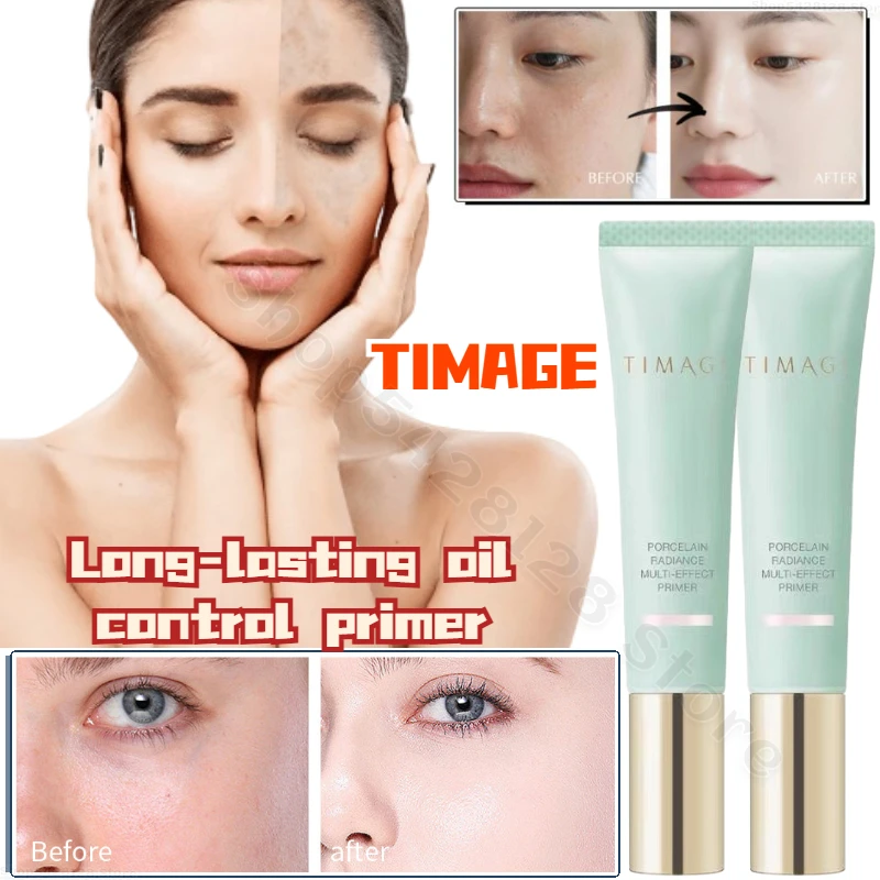 

TIMAGE makeup primer brightens skin tone long-lasting oil control isolates invisible pores non-stuck powder makeup primer