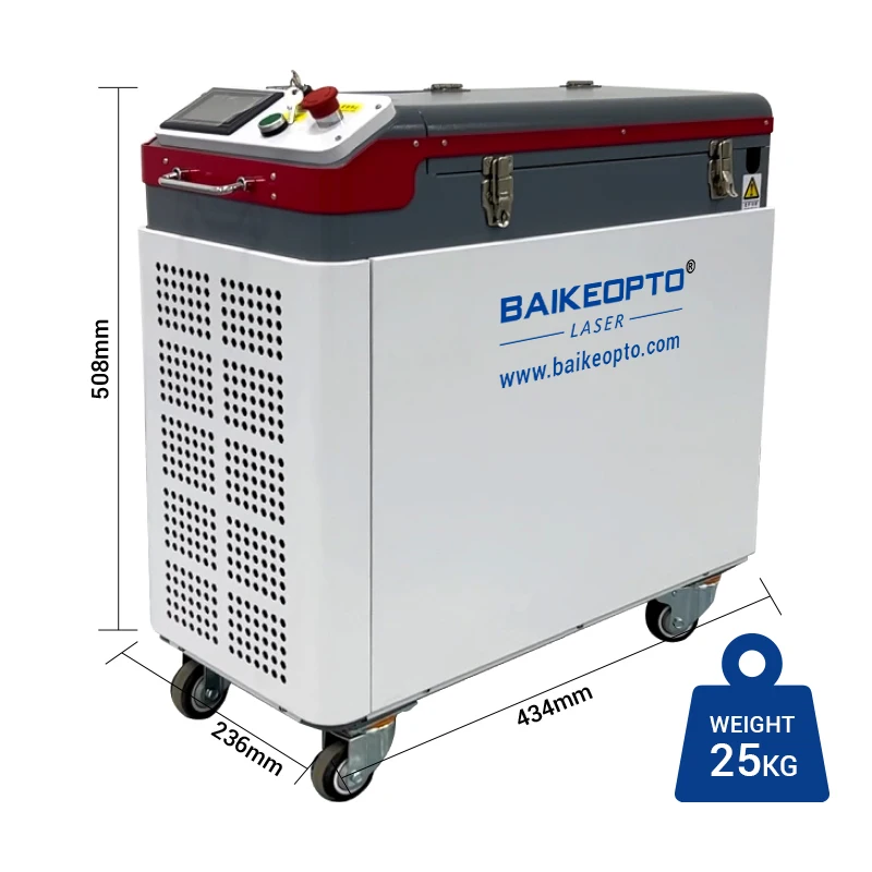 Continuous Laser Cleaning Machine Remove Rust Paint Surface Metal Raycus JPT MAX Mini Fiber Laser Cleaning Welding Machine