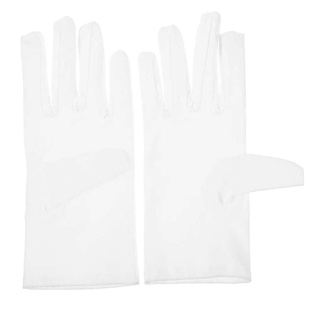 

2pcs Elastic Kids Costume White For Stage Performance Party Wedding Masquerade Dance Formal Events Children'S Etiquette Gloves