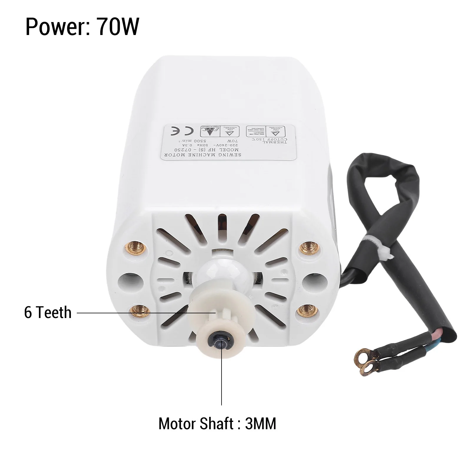 Electric Sewing Machine Motor Sewing Machine Motor 70W Multifunctional 5500RPM Powerful Electric Sewing Machine Motor for Home view 6
