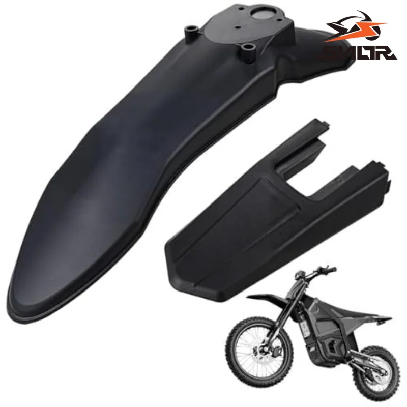 SNOR Front Fender Rear Mudguard Splash Mud Guard Protector Black For Yozma IN10 Electric Dirt Bike Off‑Road Plastic Cover