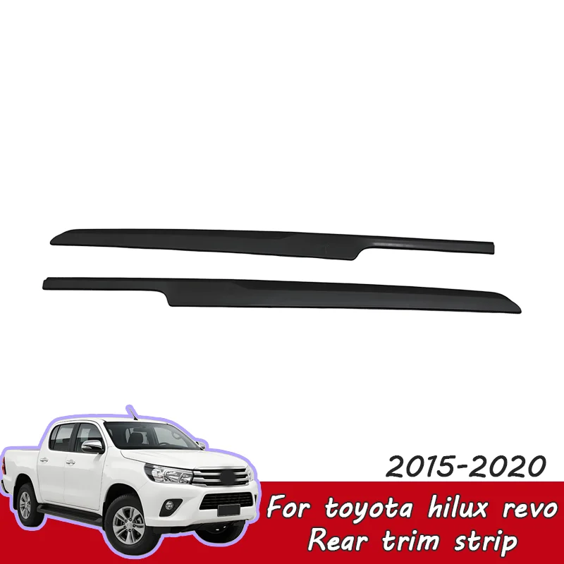 Для Toyota Hilux revo 2015-2020 ручка задней двери, крышка багажника, аксессуары, задняя накладка, черный цвет, 2 шт., наклейка Для Toyota Hilux revo 2015-2020 ручка задней двери, крышка багажника, аксессуары, задняя накладка, черный цвет, 2 шт., наклейка