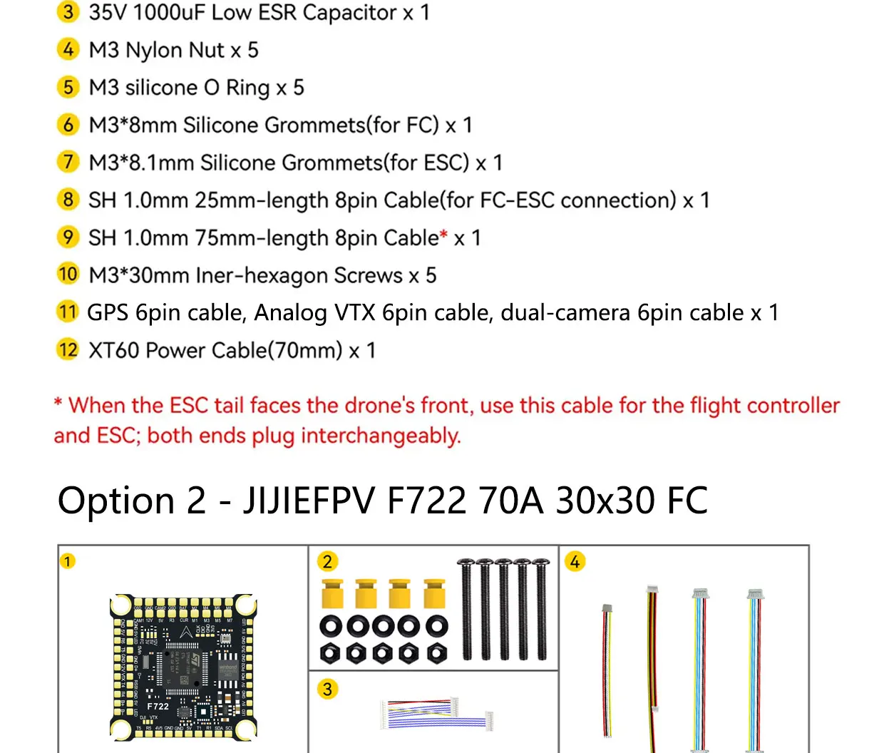 F405 F405HD / F7 F722 Flight Controller / F4 V3S Plus FC + 60A 4in1 BLheli_S ESC Stacks 30.5*30.5mm For RC FPV Racer Drone
