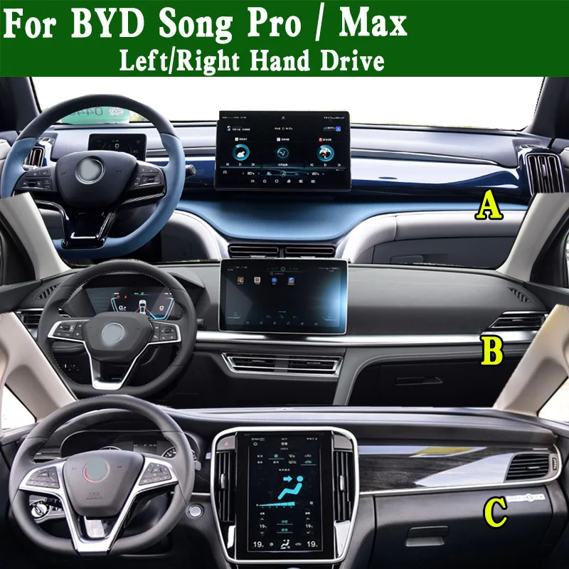 Per BYD Song Max Pro Dmi Accessori Dashmat Copertura del cruscotto Pannello strumenti Protezione solare Tappetino protettivo Dash Mat Ornamenti