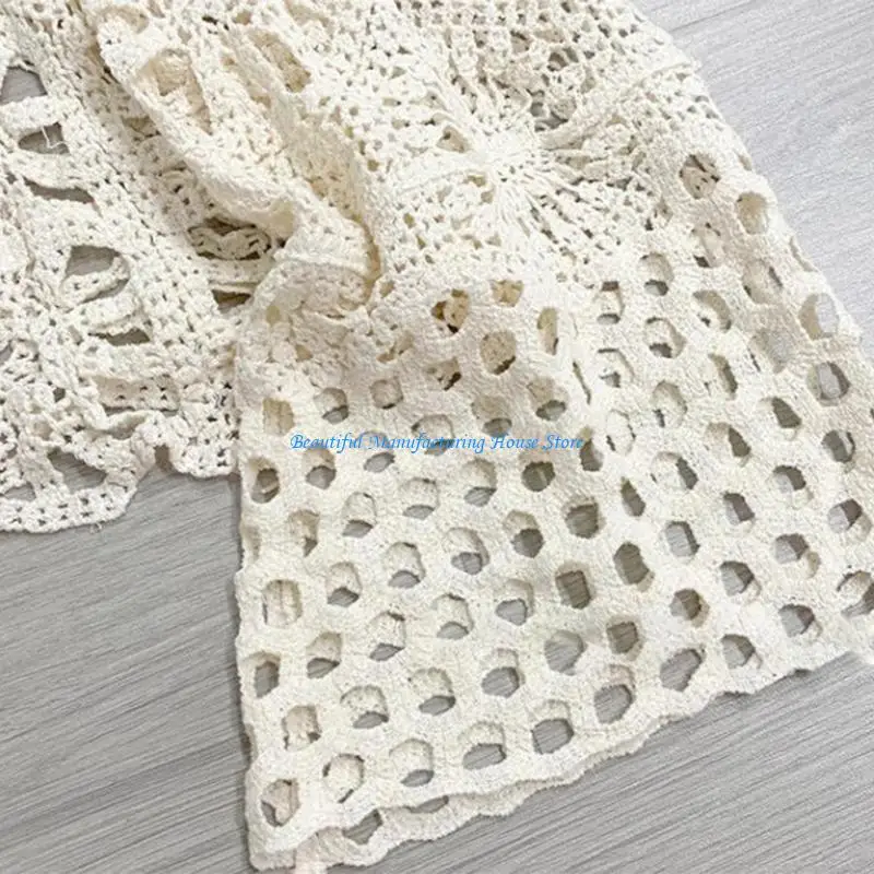 

E56a Элегантный подлый вязаная рубашка блузки для женщин хлопок повседневная верхняя одежда кардиган