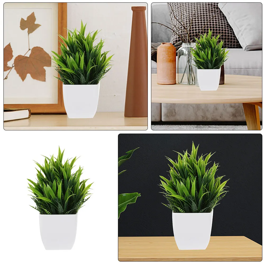 

1pc Simulated Mini Artificial Potted Plants Lifelike Bonsai Decor Desktop Greenery For Home Office Indoor Fake Plant Ornament