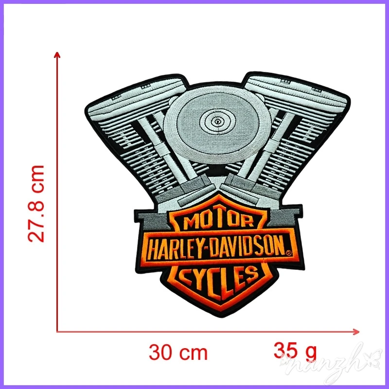 Decoration Velcro Patch Motorcycle Logo Embroidery Cloth Patch Leather Sewing For Harley Davidson Softail Sportster VRSC Touring view 3