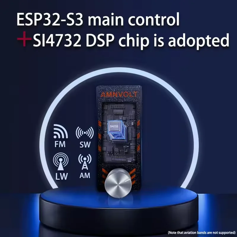 

Advanced AMNVOLT V3 SI4732 DSP Radio Compact Full-Band (FM/AM/SSB/LSB/USB) with Hi-Z & Headphone Amp, Telescopic Antenna