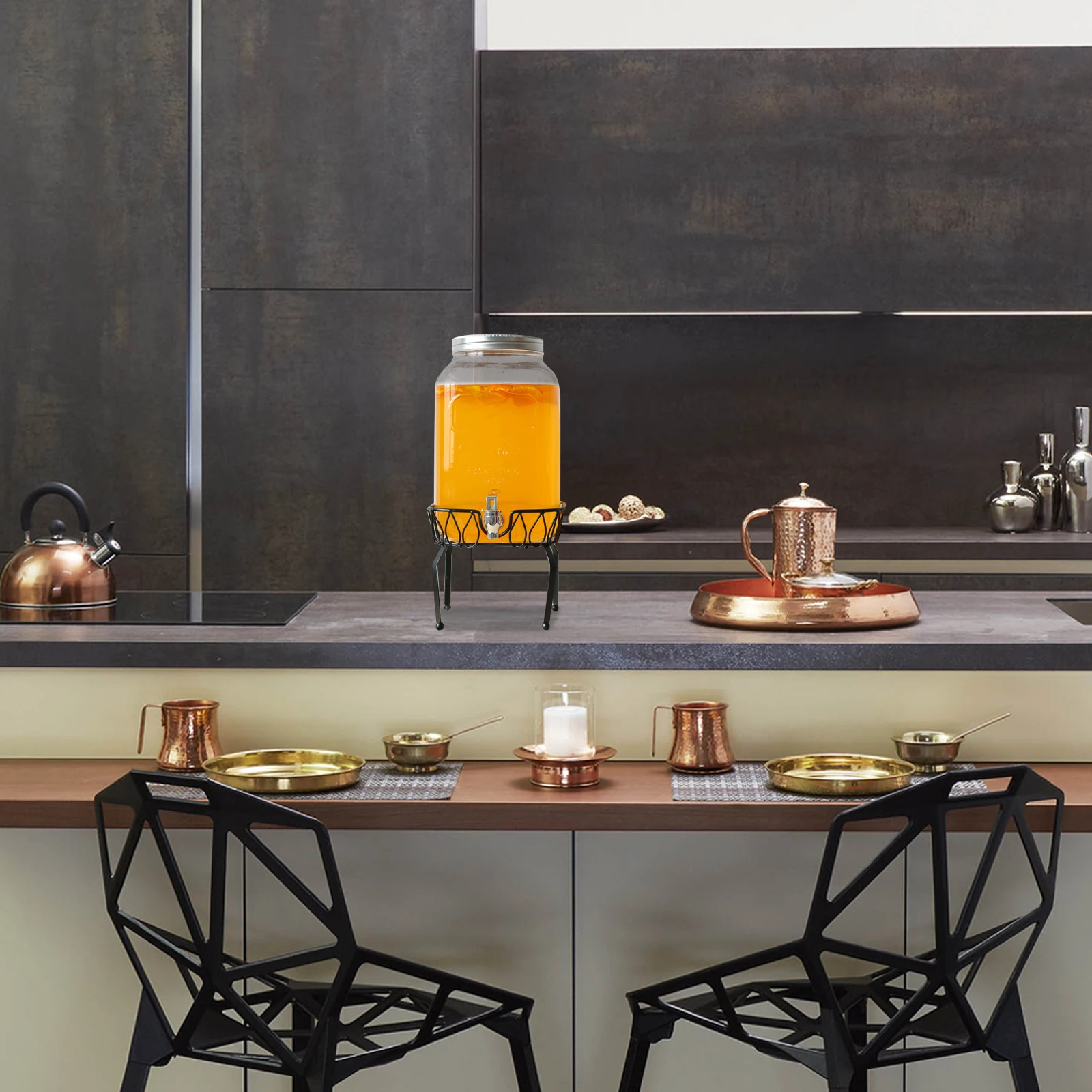 Iron Drink Dispenser Holder Stand For Wine Beer Beverage Bucket Stable Metal Bucket Rack Party Home Bar Supplies Stand Only