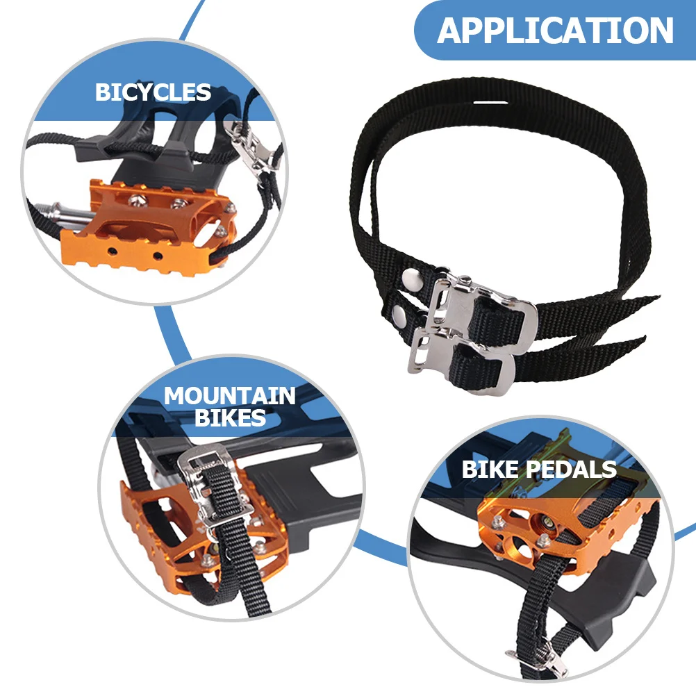 

4pcs Pedal Straps Adjustable Bike Footrest Straps For Exercise Bike Replacement Anti-Slip Cycling Accessories Sports Fitness