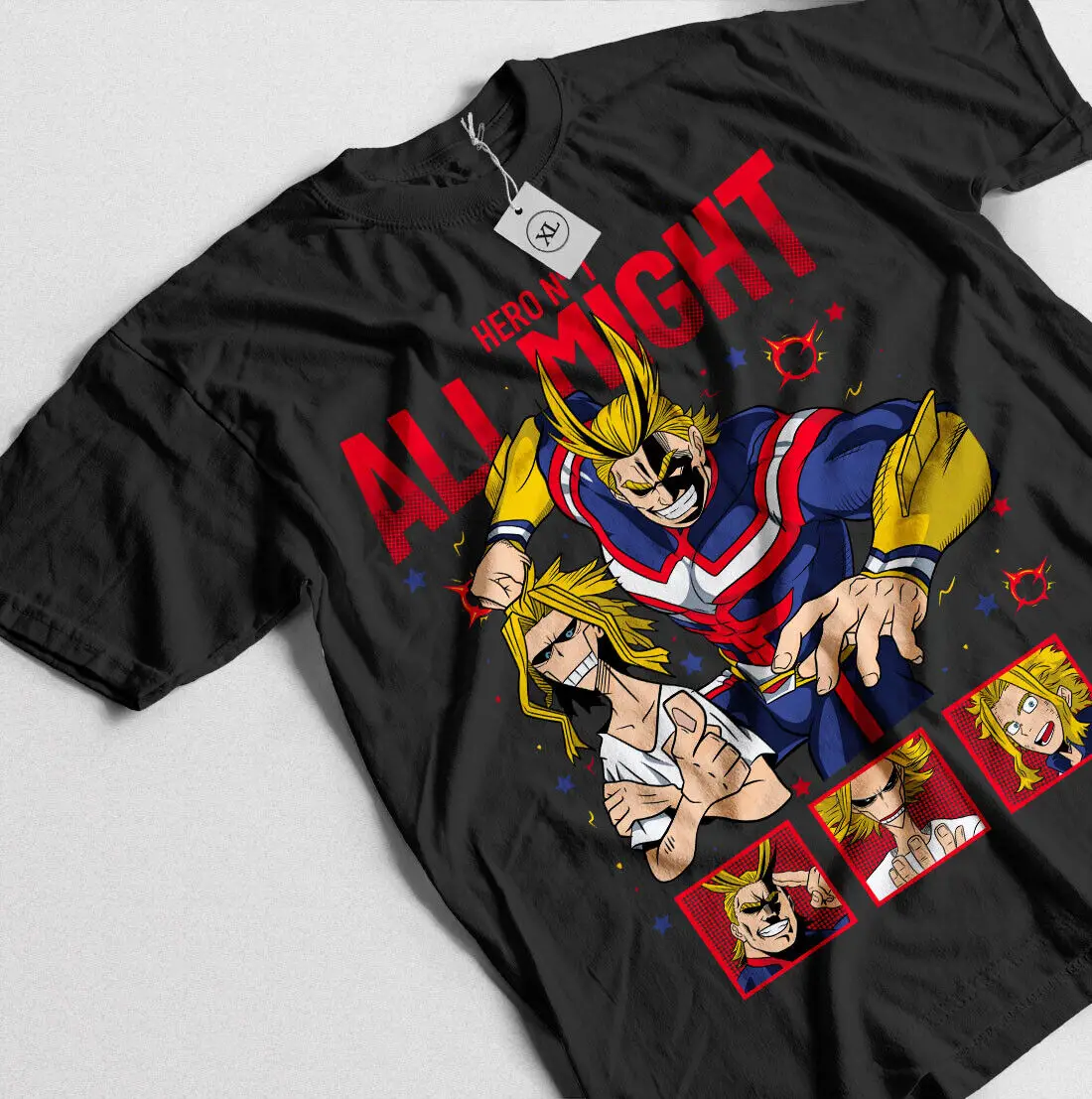 All Might T-shirt Hawks My Hero Academia Boku Armor Strip Gift Shirt All Size