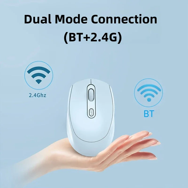 ماوس لاسلكي، ماوس بصري مريح متوافق مع تقنية Bluetooth 2.4G، ماوس كمبيوتر لأجهزة الكمبيوتر المحمول، الكمبيوتر الشخصي، الكمبيوتر المحمول، الفئران اللاسلكية للبطارية #3