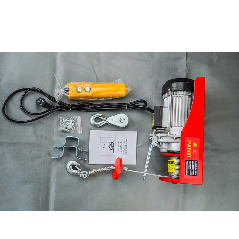 400/800kg Electric Hoist Lifting Wire Hanging Crane hoisting machine with wire rope pulling Electric Winch