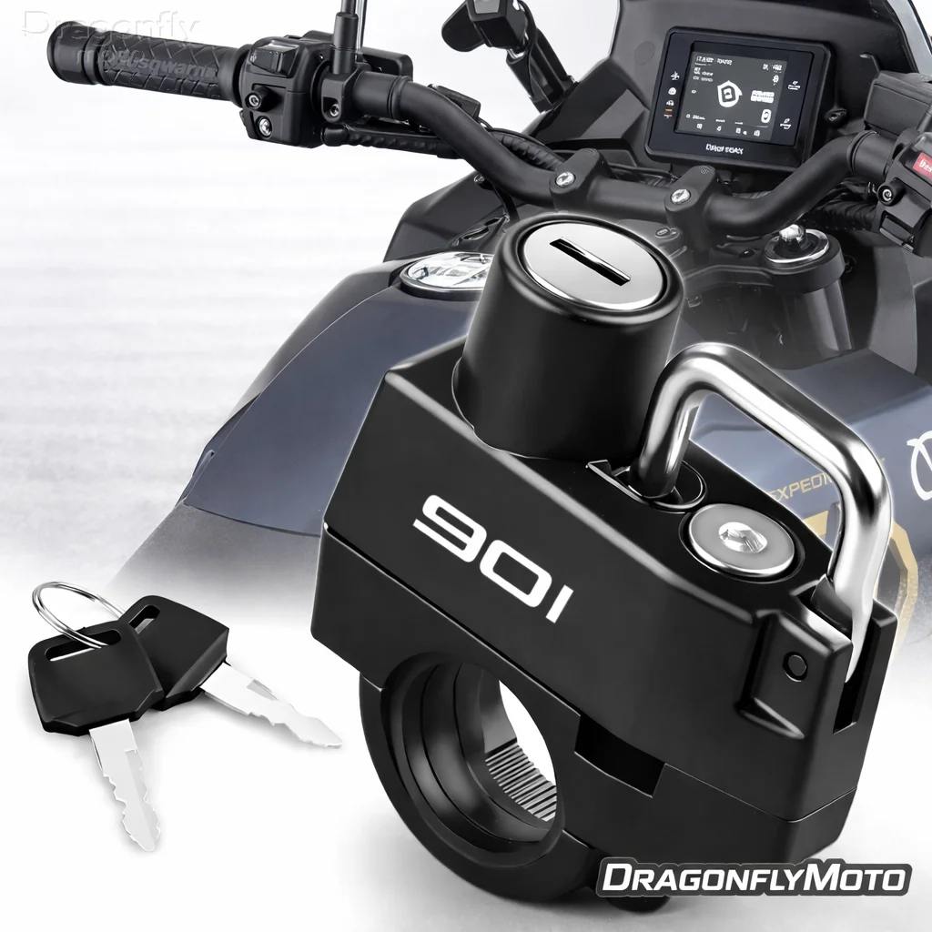 

Motorcycle Helmet Lock For Husqvarna Norden 901 Expedition Anti-theft Locker Helmet Lock Locking Device Rustproof Anti-theft