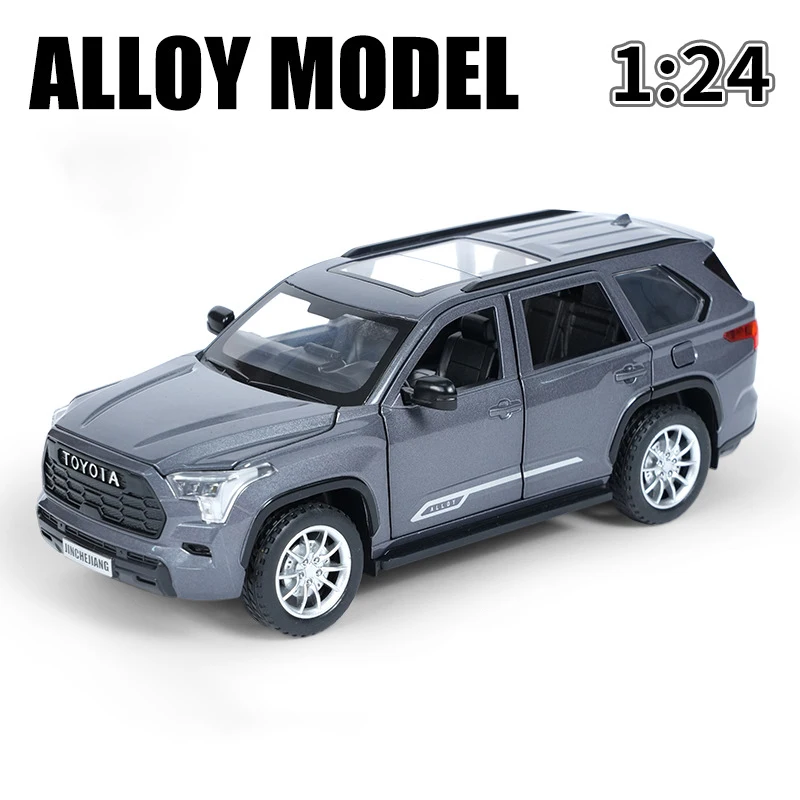 1:24 Toyota Sequoia SUV Spray Function Alloy Model Car Toy Diecasts Metal Casting Sound and Light Car Toys Vehicle