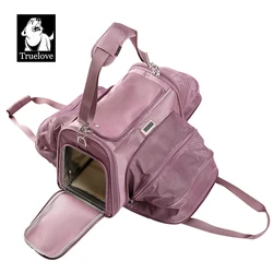 Truelove Nylon Oxford Large Space Comfortable Travel Foldable Hook Pet Carrier Bag Portable Puppy Cat Carrier Backpack TLX4971
