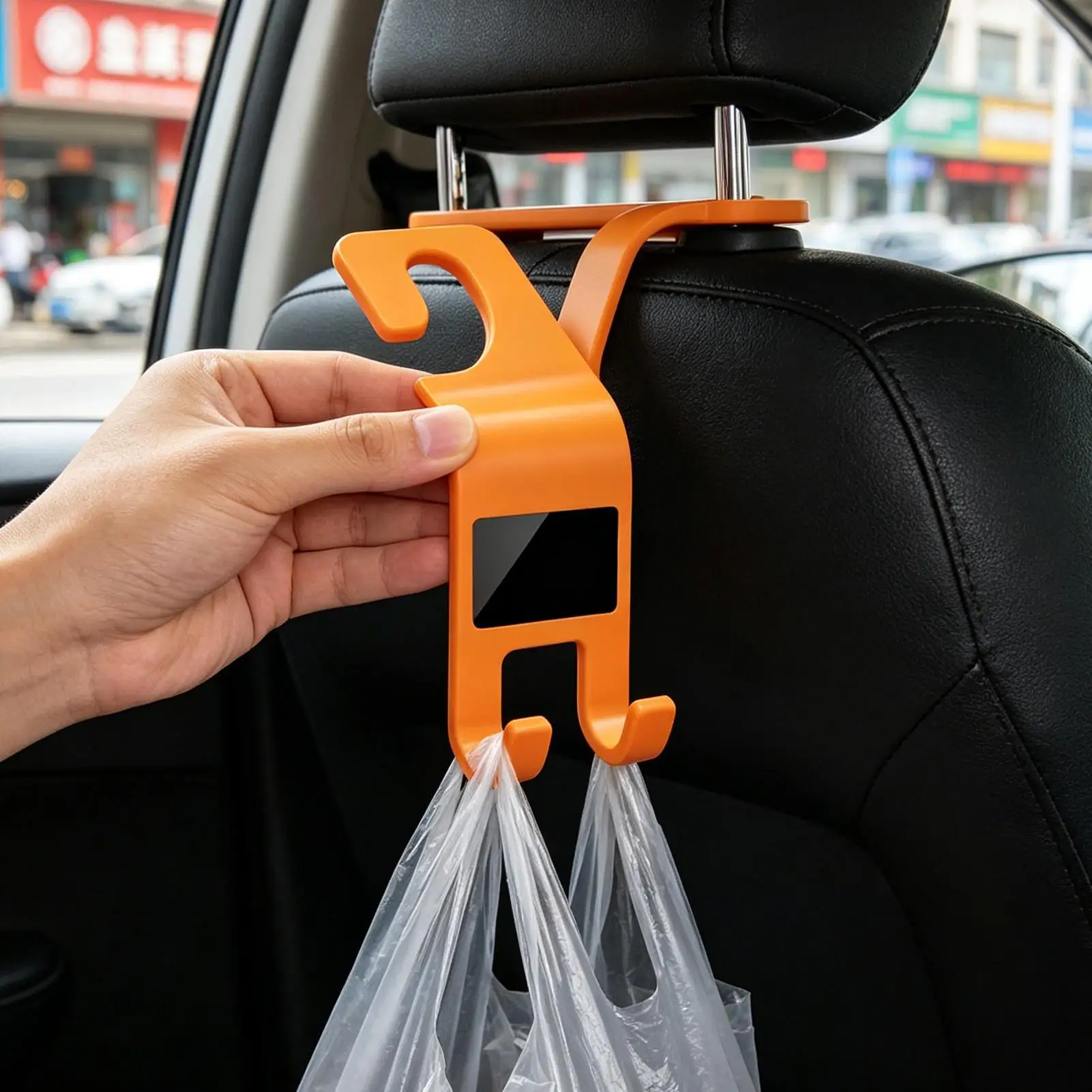 Car Headrest Hooks Heavy Duty Non-Slip Organizer Car Seat Headrest Hooks for Bag Clothes Truck SUV Sedan Pickup Automotive