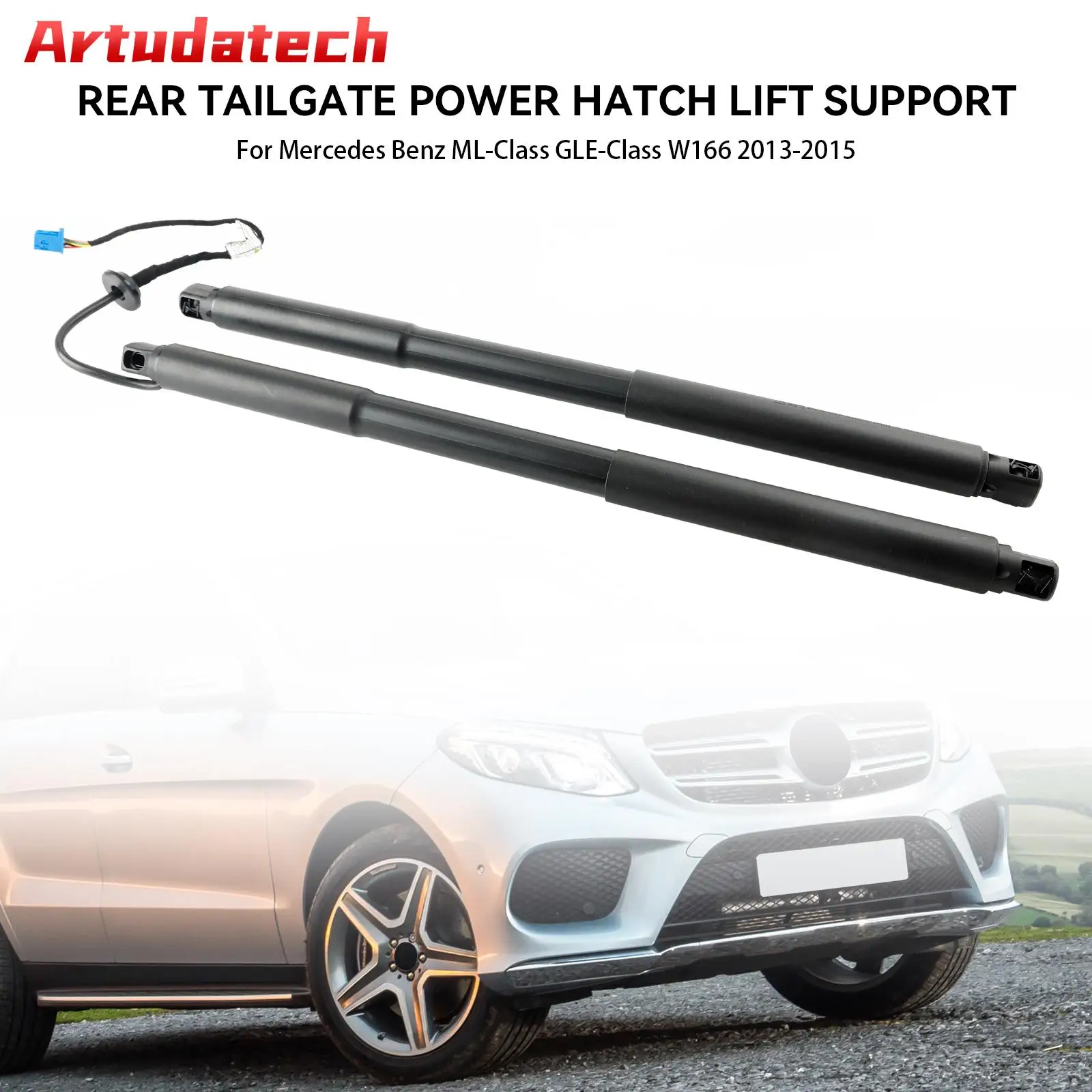 Artudatech 2PCS Rear Spindle Gas Strut Spring Auto Tailgate Boot Fit For Mercedes ML Class