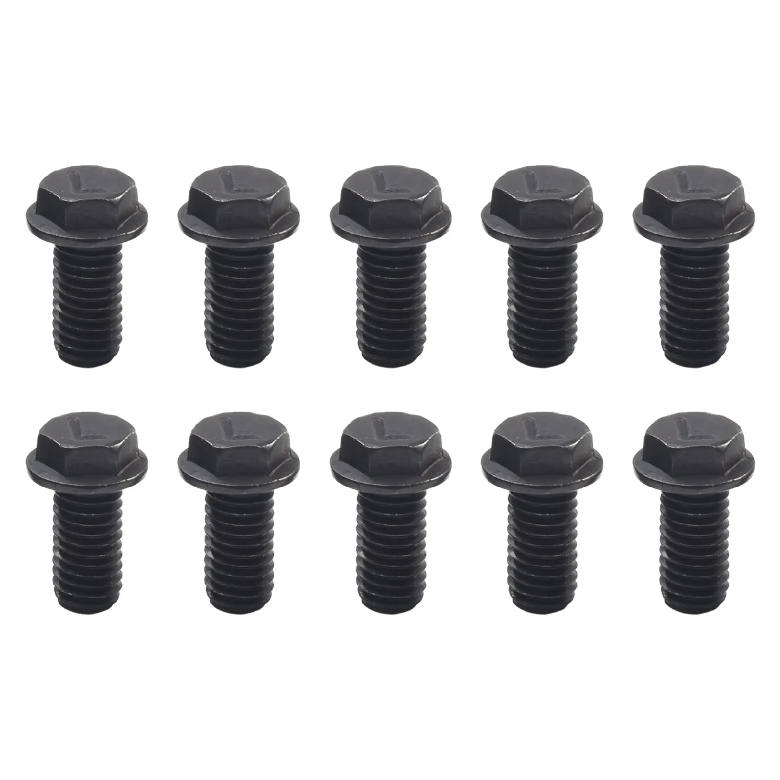 10pc Left Hand Saw Blade Reversible Screw Carbon Steel Thread Hex Flange For Cutting Machine Screw Pressure Plate Back M8 M7 M6