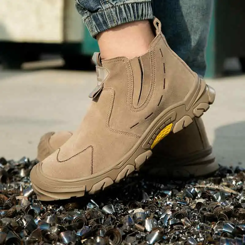 Welder Safety Shoes/Anti-smash/Anti puncture Indestructible Safety Shoes Men Work Boots Steel Toe Security Boots Footwear