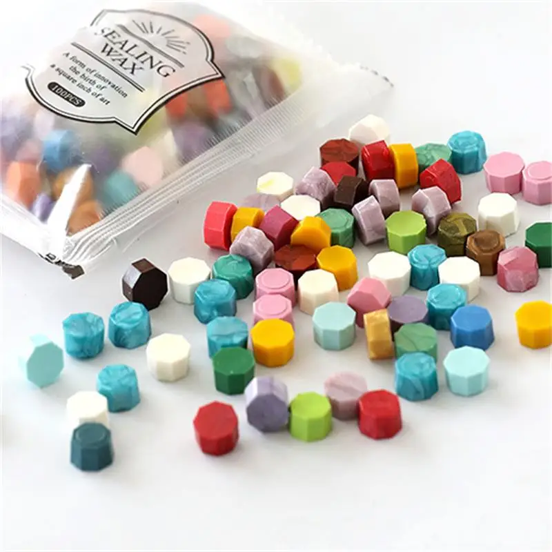 100Pc Retro Sealing Wax Seal Stamp Wax Beads Scrapbook Material Wedding Birthday Party Invitation stamp DIY stamp decoration