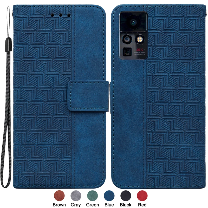 For Infinix Zero X Pro X6811 Leather Case on Infinix Zero X Neo Zero X Case Fashion Magnetic Geometric Textile Wallet Book Cover