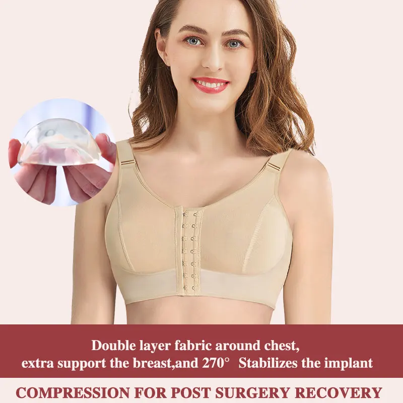 Post Liposuction Surgery Shaper Bra Women Adjustable Straps Breast Augmentation Surgery Stage 2 Shapewear Tops Faja