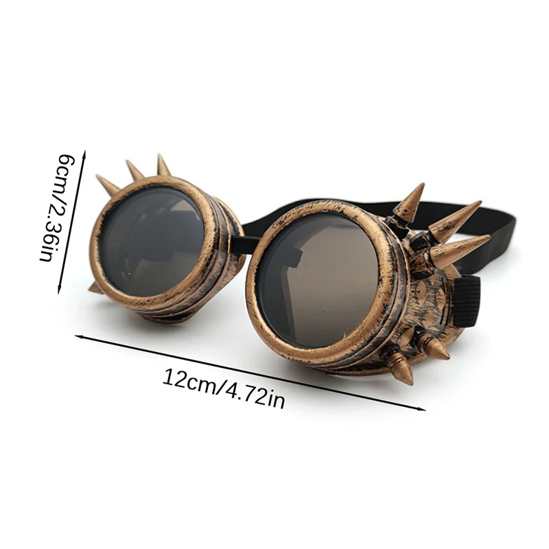 1pc Motorcycle Retro Steampunk Glasses Driver Gothic Sunglasses Protective Glasses Decorations Multiple Models Dress Up Tool