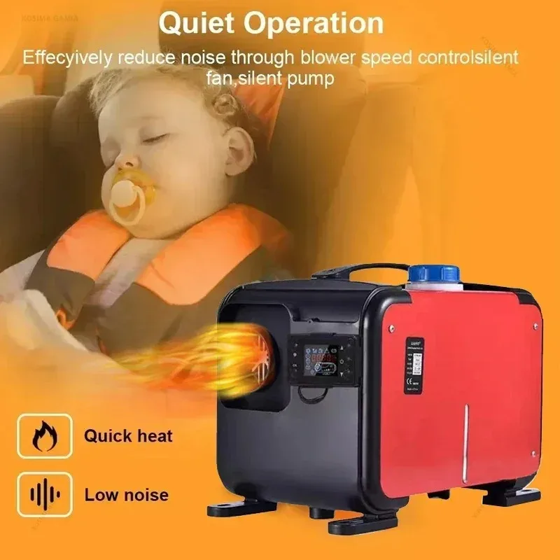 12V/24V/220V Air Parking Heater 5KW Car Diesel Heater LCD Remote Control Engine Preheater Warmer Heater for Car Truck Boat RV view 4
