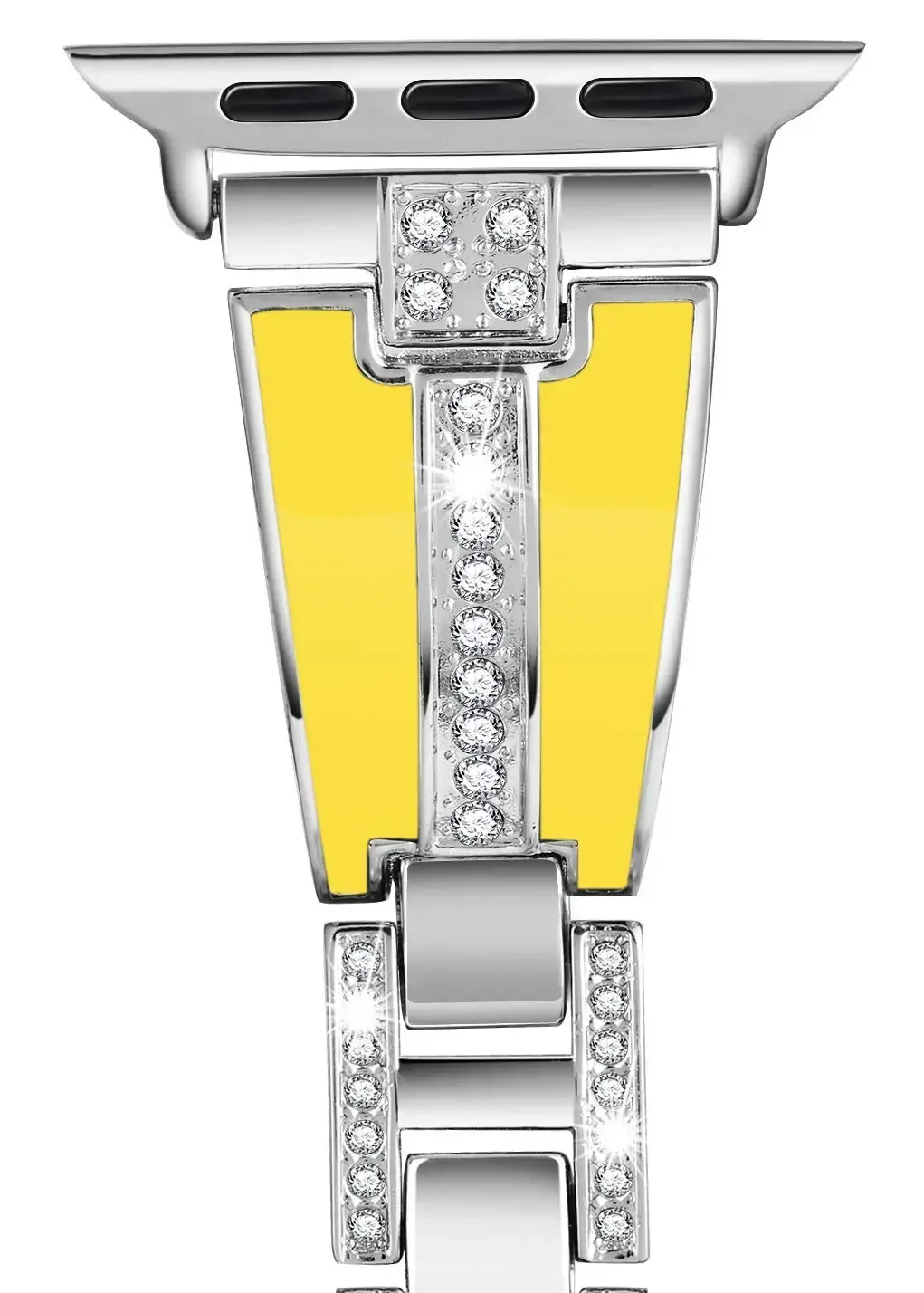 Resina + cinturino in metallo per Apple Watch Ultra 2 49mm 45mm 44mm 42mm 40mm 41/46mm Bracciale con diamanti da donna per iWatch 11 10 9 8 7 6 5 4 SE