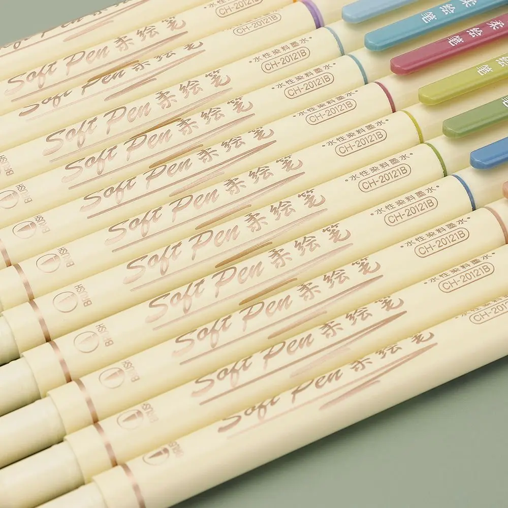 

3Pcs/Set Crafts Soft Head Calligraphy Pen Soft Tip 6 Colors Calligraphy Practice Pen Colorful Tool Greeting Card Pen