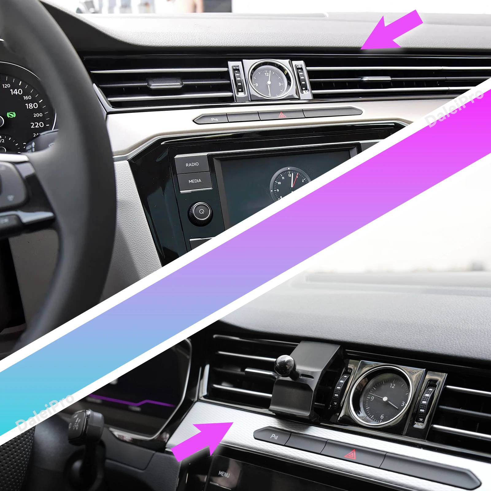 Für VW Passat B8 2017-2022 2023 Auto-Handyhalterung, Fahrzeugspezifische Austauschbare Armaturenbrett-Handyhalterung für VW Arteon CC 2017-2020 – Detail 5