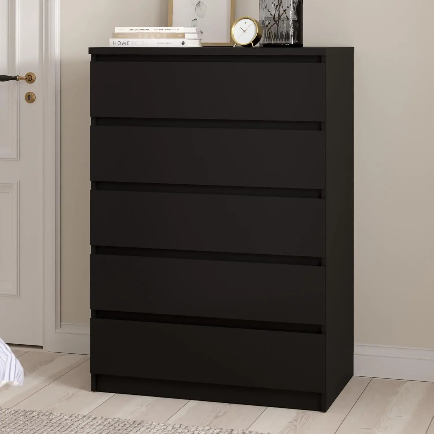 5 Drawer Chest, Black Matte