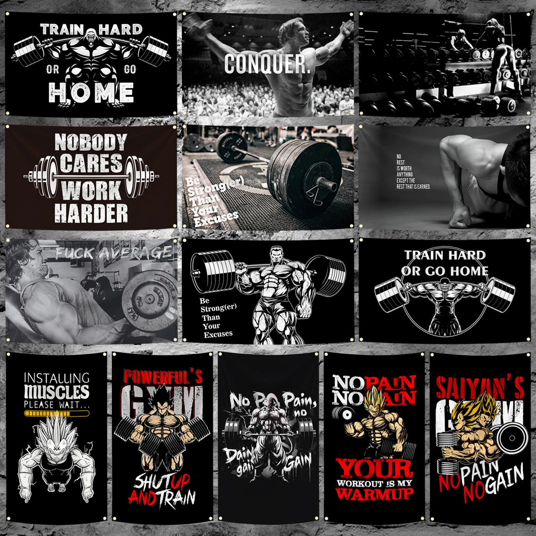 Home Gym Yes Or No - 90x150cm Gym Motivational Banner Flag Train